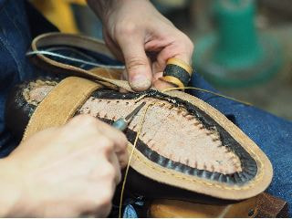 手縫靴の工程　紳士靴